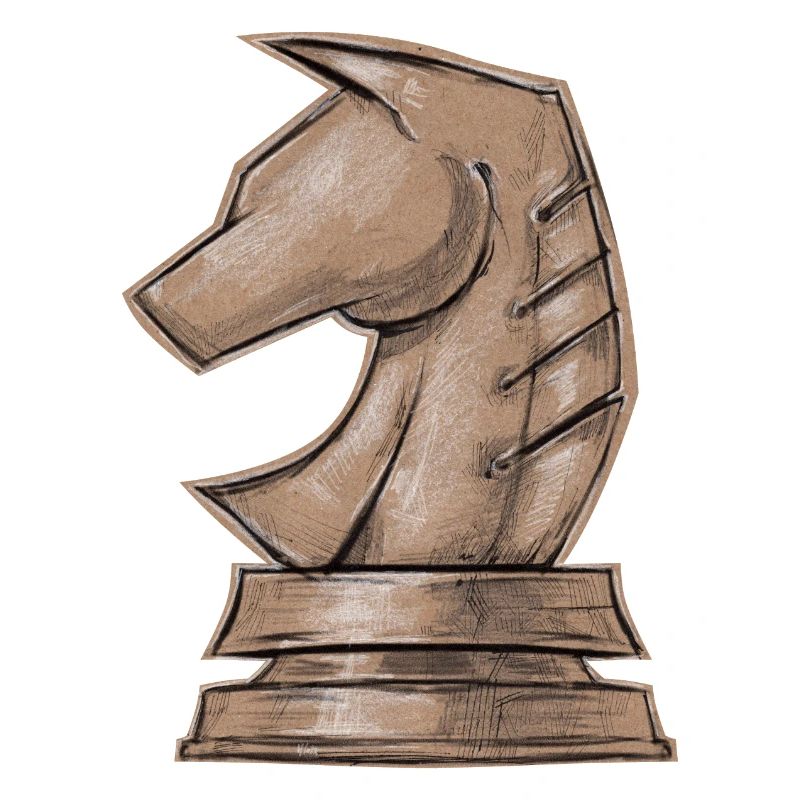 Schachpferd Springpferd