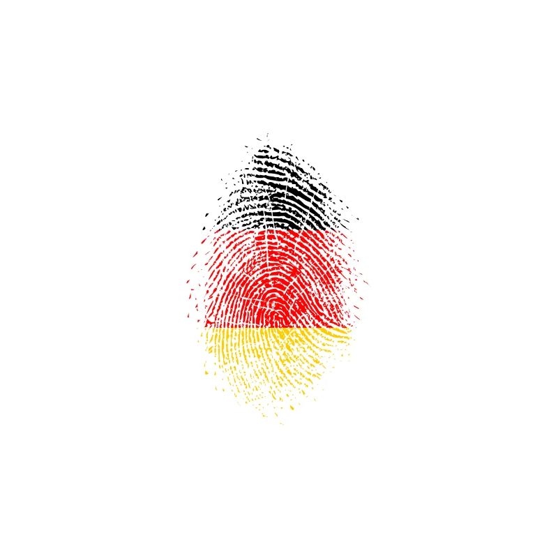 Empreinte digitale du drapeau de l'Allemagne
