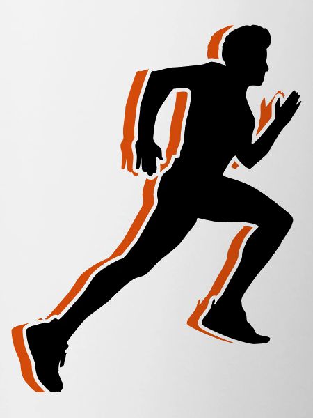 running running sprint silhouette