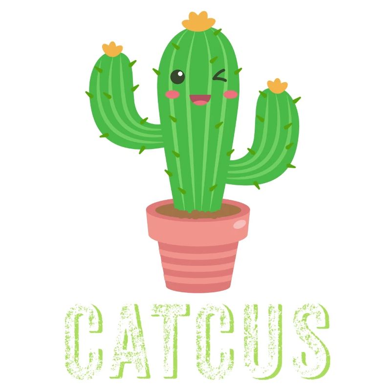 Catcus - Funny Cactus, Cute Cactus, Cat Cactus