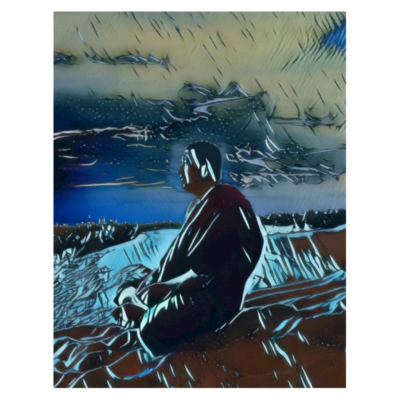 Anime Monk - Blue