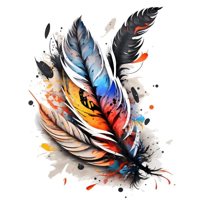 Feathers Boho Ethnic Style Pattern Tribal Indian