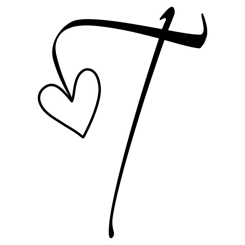 Letter T Letter-T Calligraphy