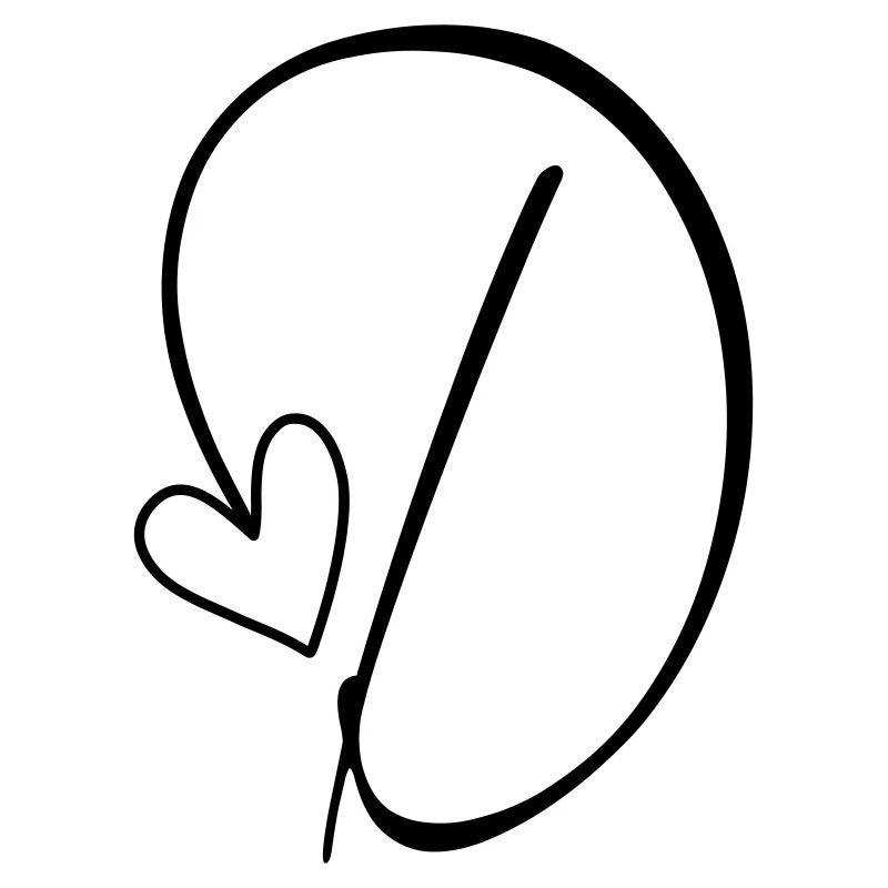 Letter D Letter D Calligraphy