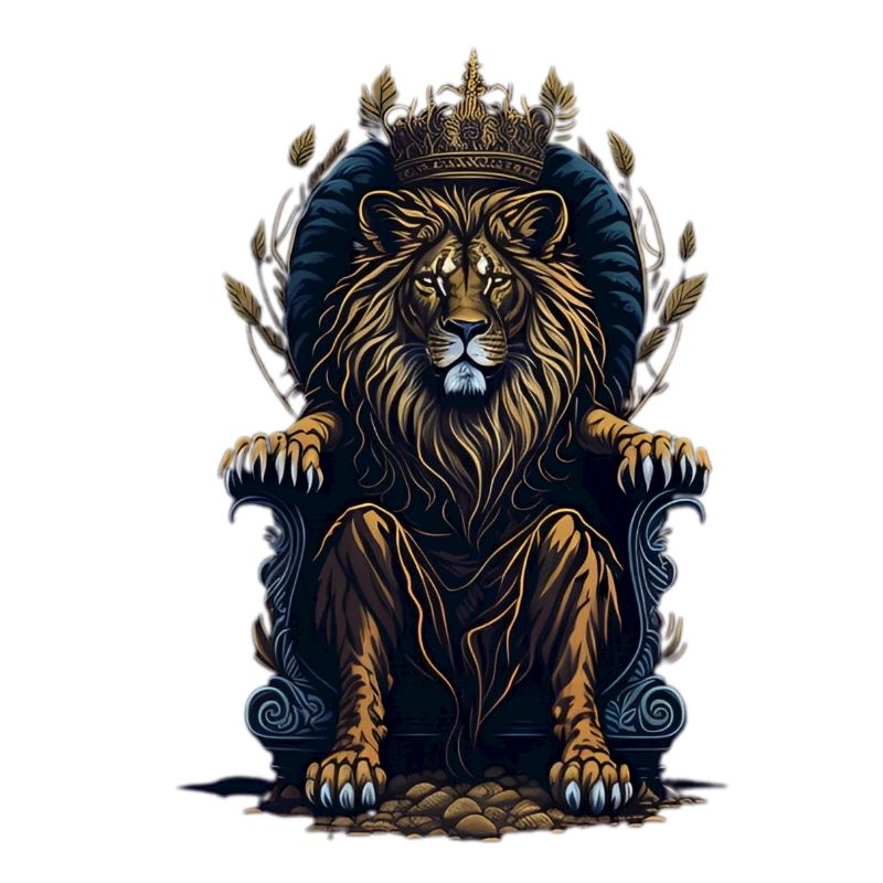 The Lion King on his throne