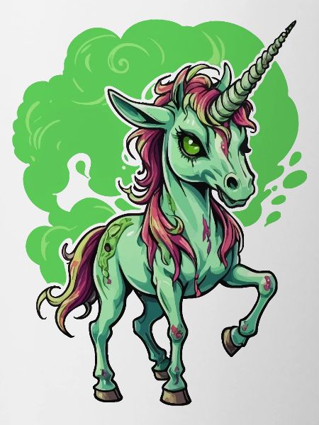 Zombie Einhorn Illustration