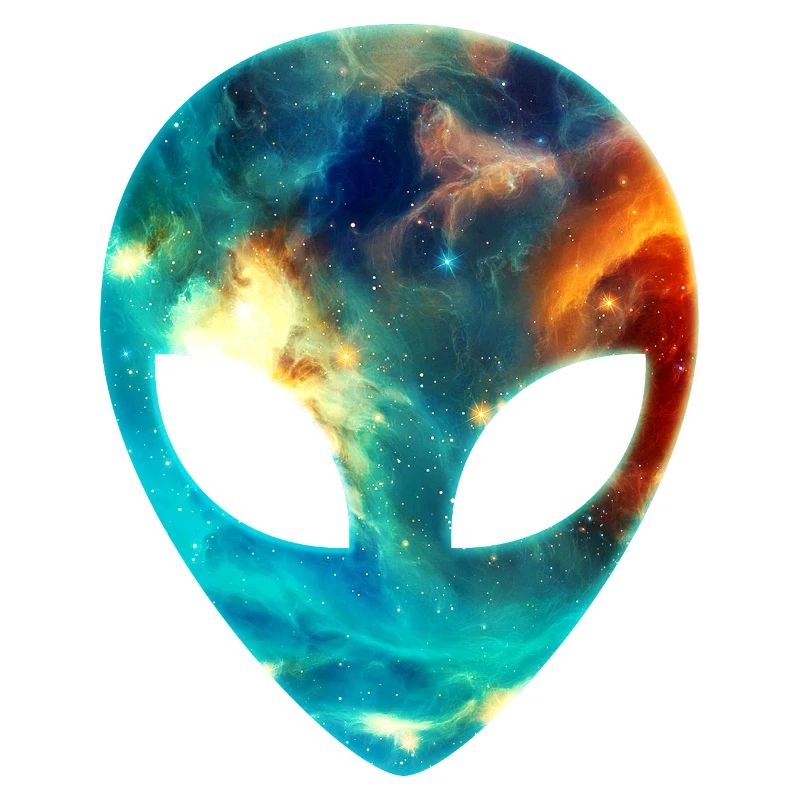 Alien, Head, Emoji, Galaxy Style