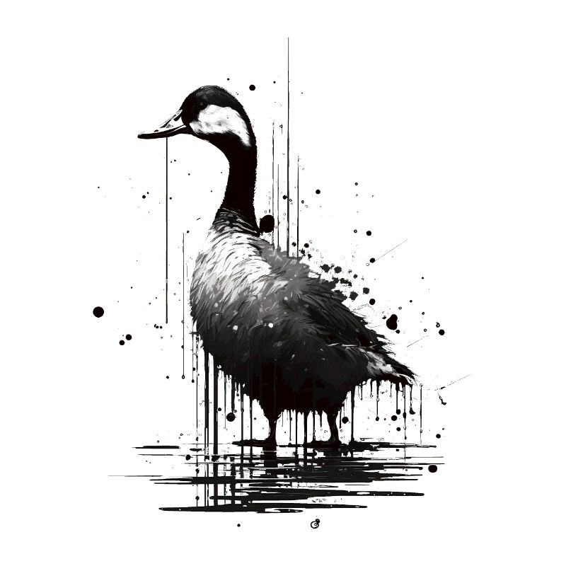Goose Stencil Design Art