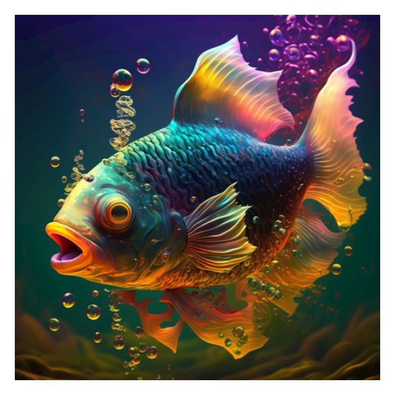 Farbiger Fisch, einzigartiges Design