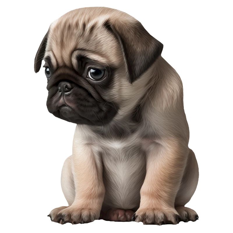 Chiot carlin timide