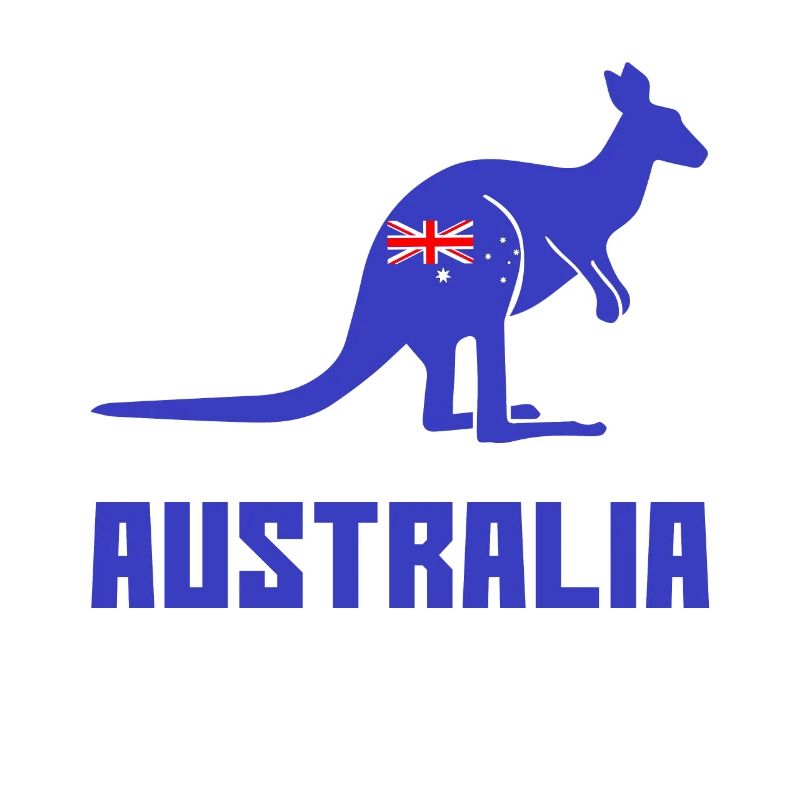 Känguru mit Australien Flagge