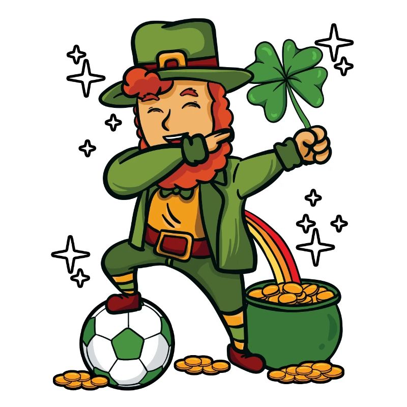 Dabbing Fußball Leprechaun