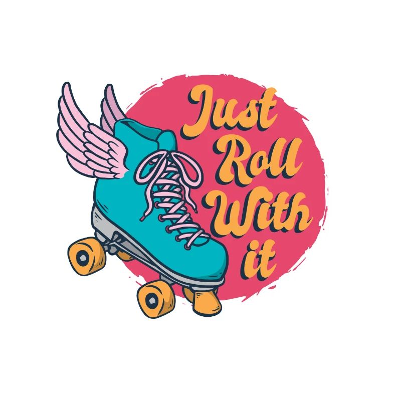 Rollschuhe mit Flügeln Rollen Sie einfach mit uns