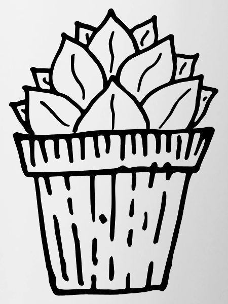 Hand-painted cactus