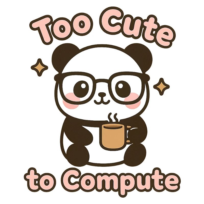 Süßer Panda mit Brille und Kaffeetasse