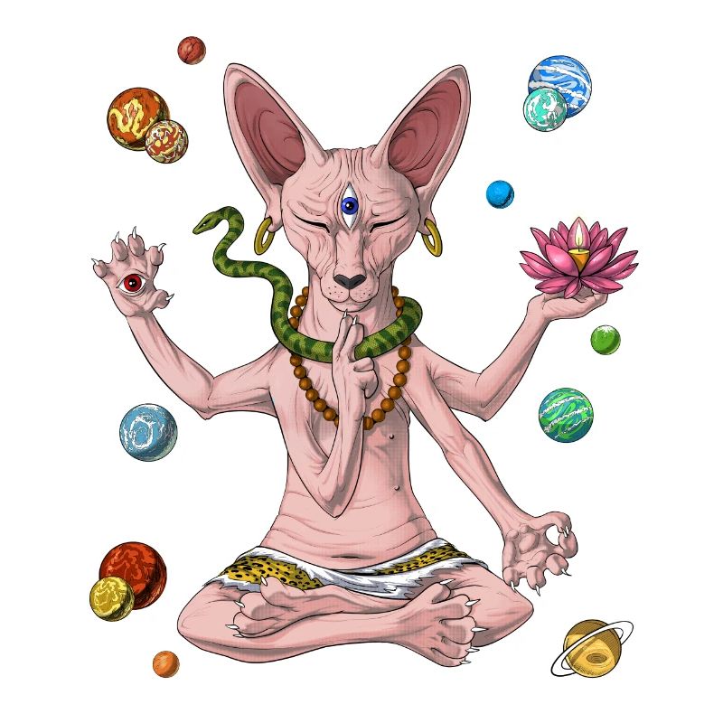 Méditation Chat Sphynx