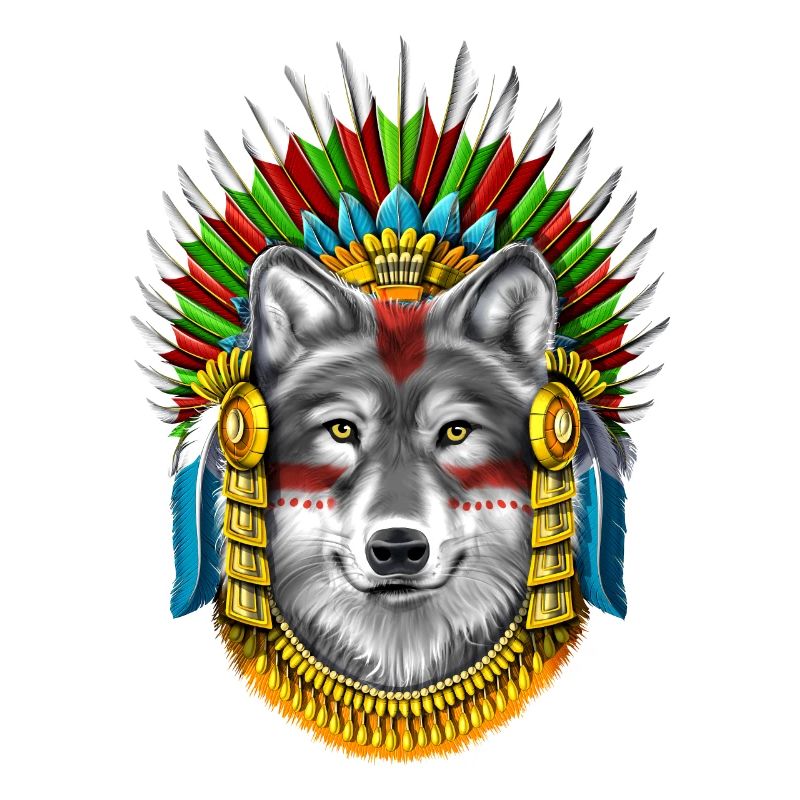 Wolf Aztec Warrior