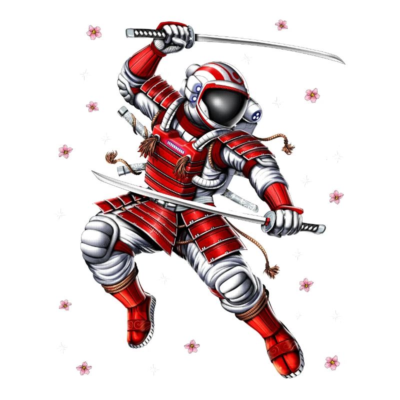 Astronauten-Samurai-Krieger