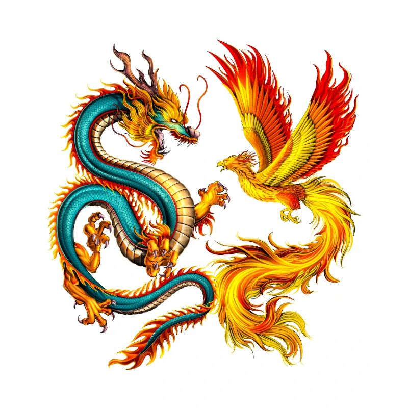 Drache und Phönix