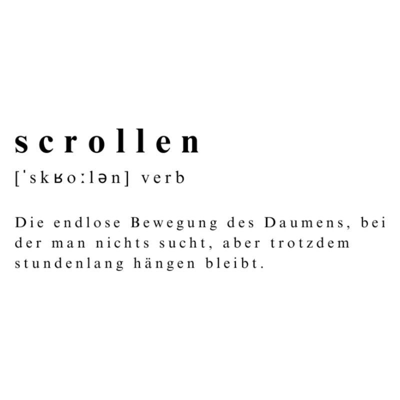 Scrollen – Die Kunst der Daumen-Akrobatik