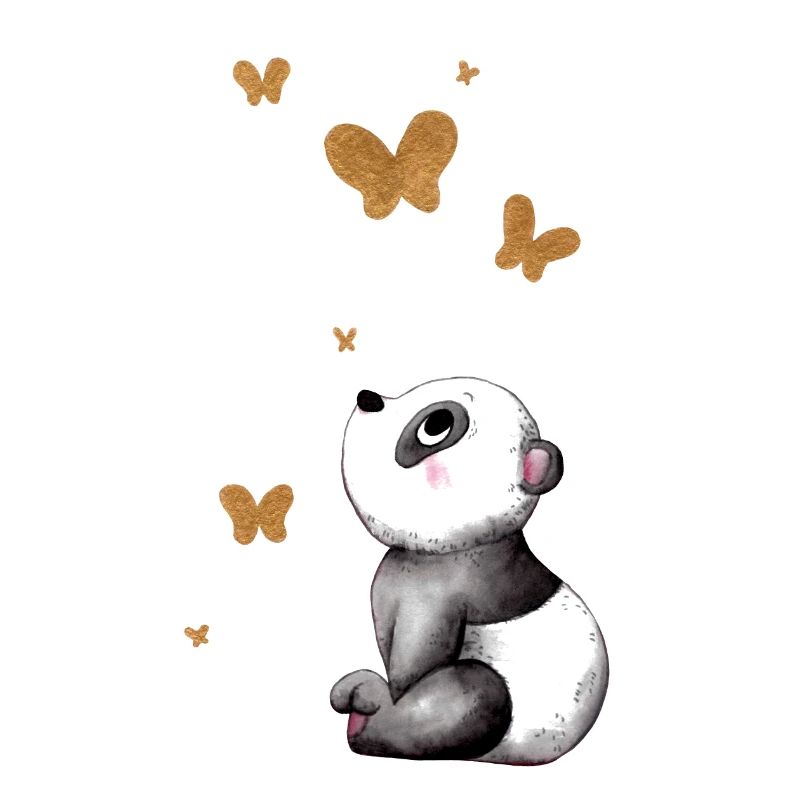 Dreaming cartoon panda