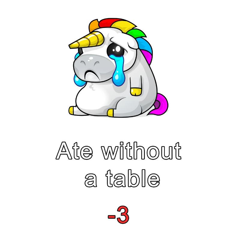 Ate without a table!