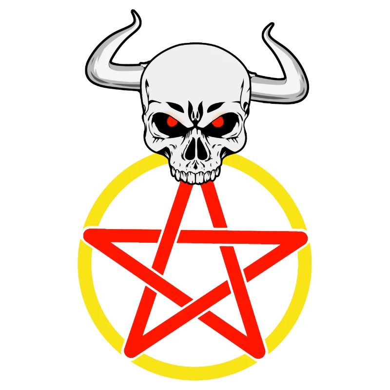 Satan satanique diable Pentagramme Cornes horreur
