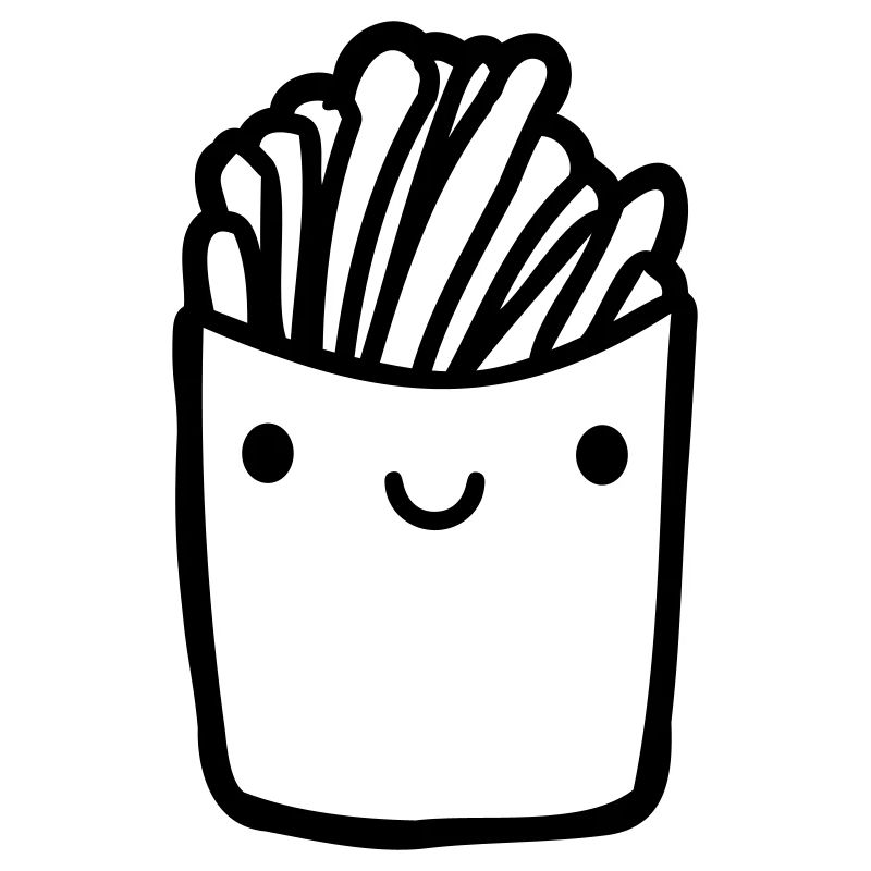 Frites mignonnes pour le visage