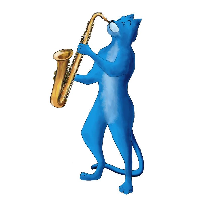 SAX CAT – CAT PLAYING SAXOPHONE
