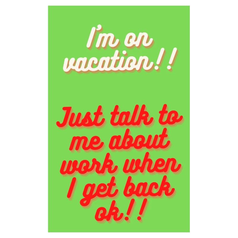 ICH BIN IM URLAUB!!!