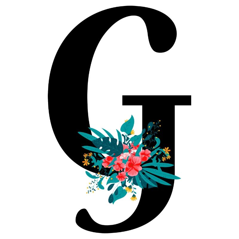 lettre G fleuris