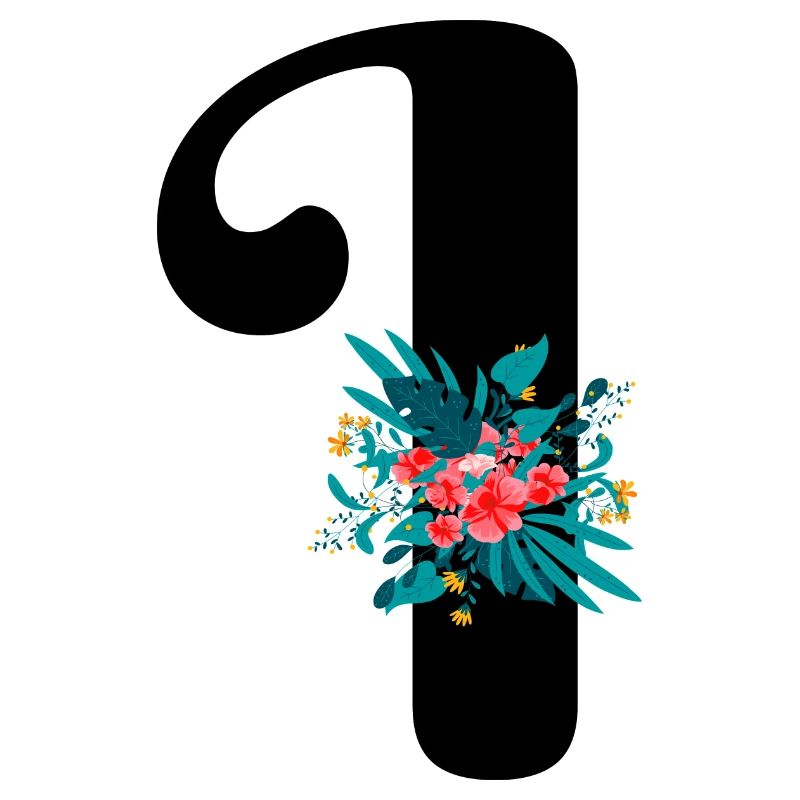 letter I flowered
