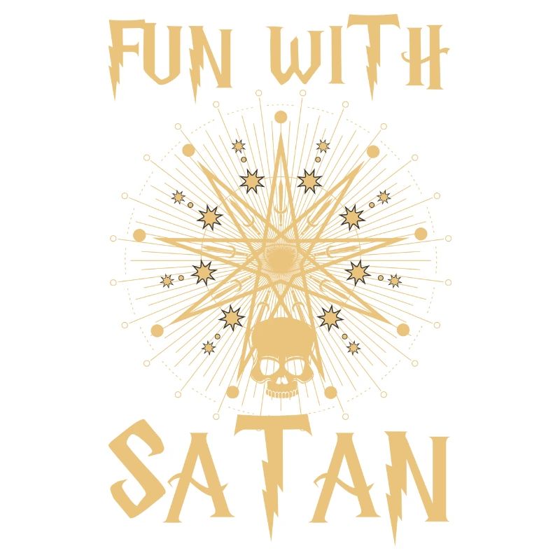 Satan Pentagramm Spruch okkult Geschenk