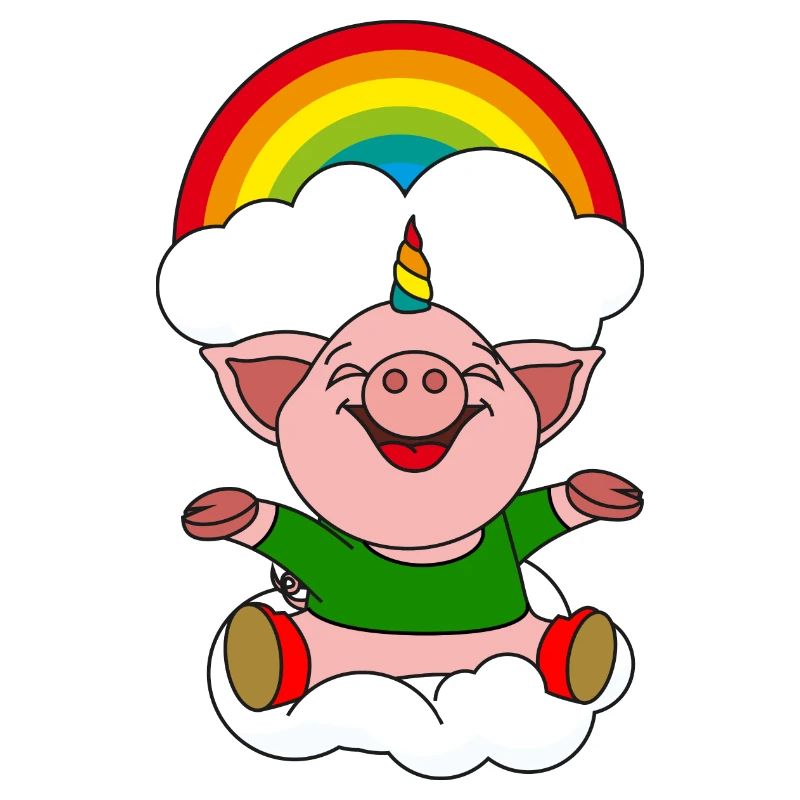 petite corne de cochon colorée