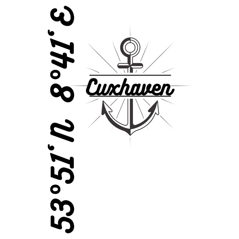 Cuxhaven coordinates Hoodie Maritim