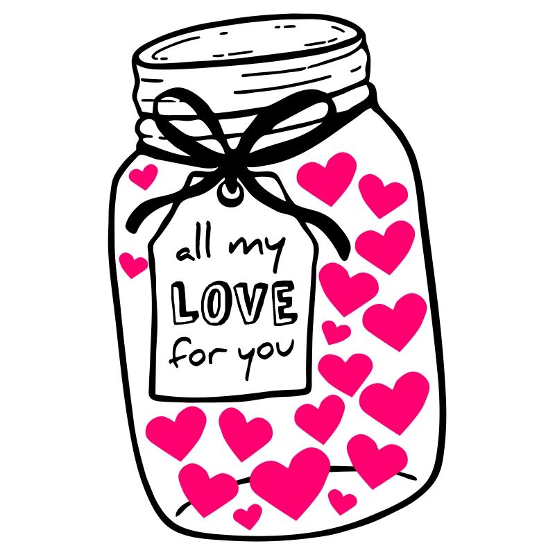 Pot Mason plein d’amour