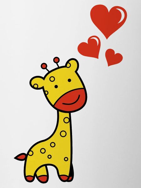 Giraffe verliebt