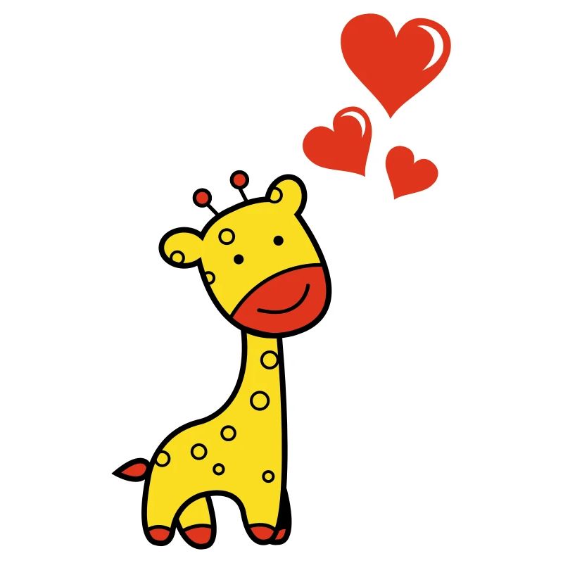 Giraffe verliebt