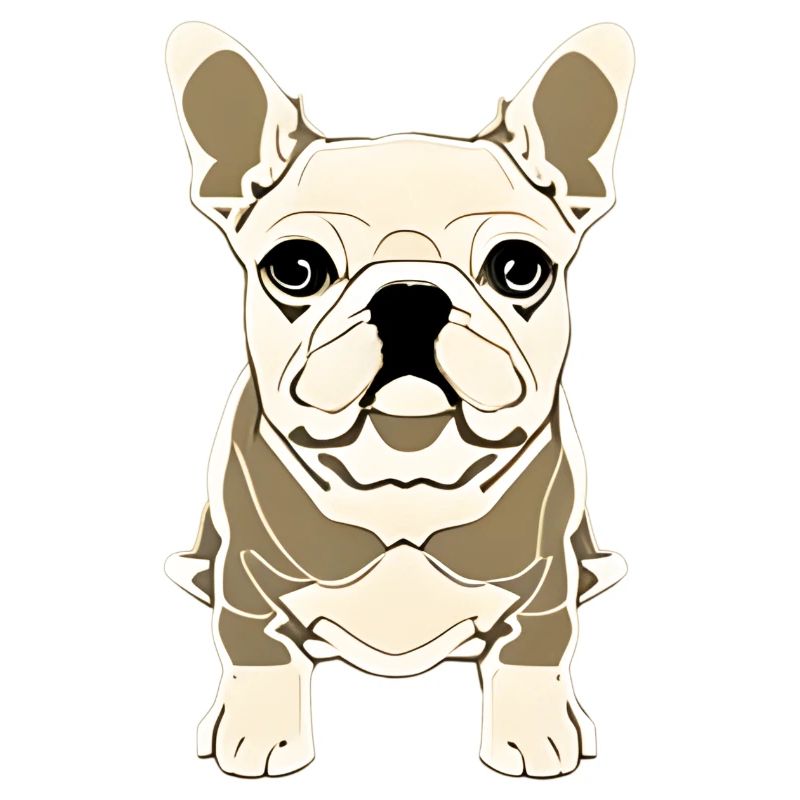 Motif d’impression graphique de conception de bouledogue français