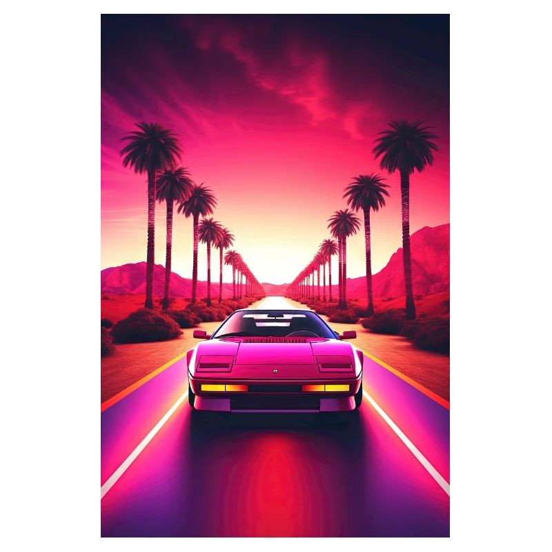Retro Racer: A Synthwave Cruise through Time