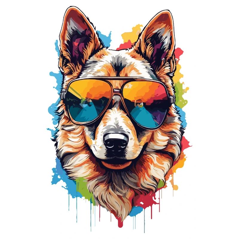 Berger allemand cool avec lunettes de soleil : Douce élégance