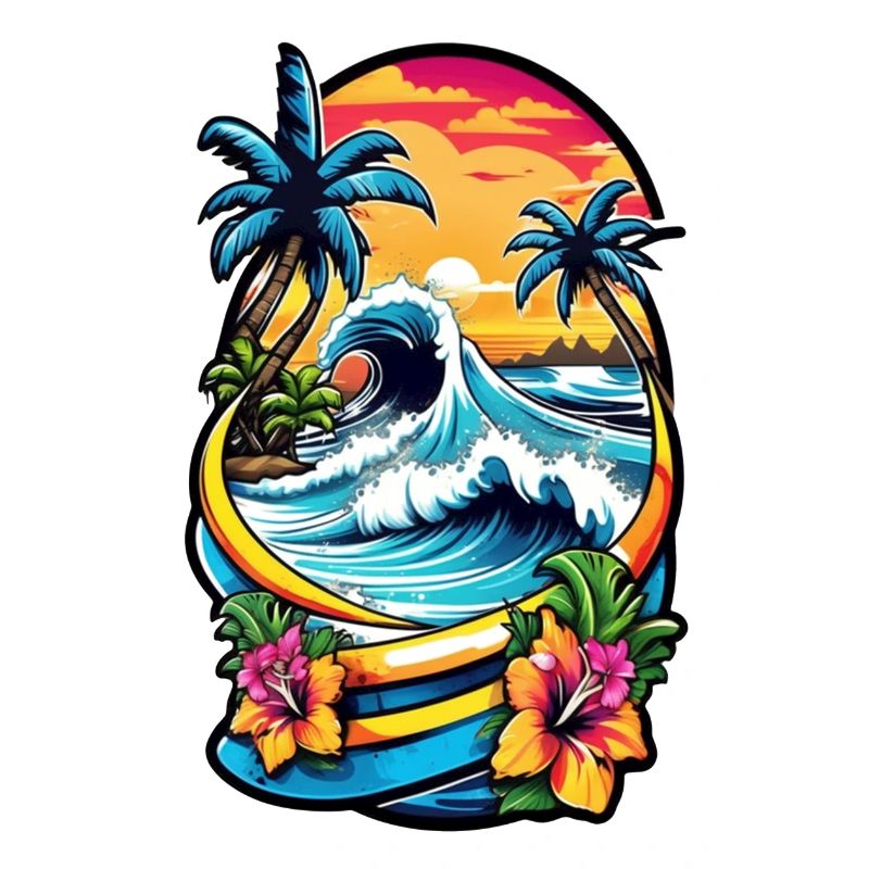 surf plage palmier soleil vacances