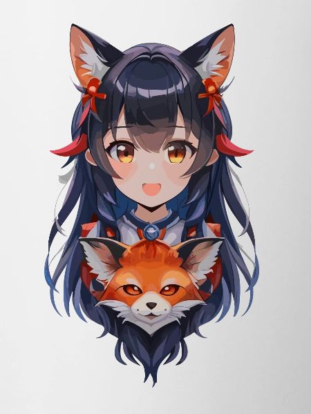 Manga Girl with Fox