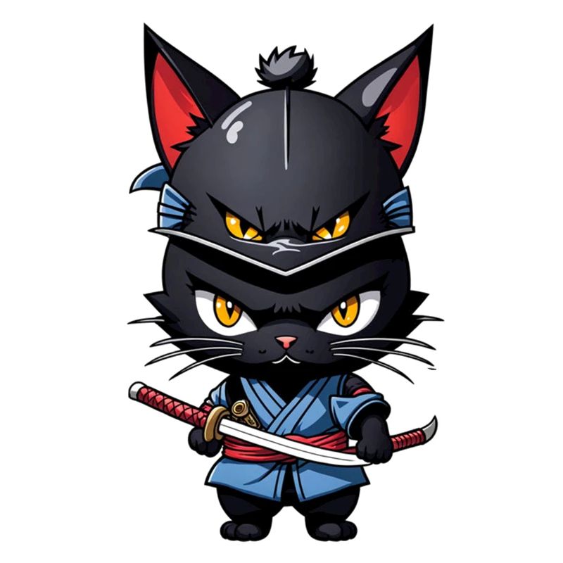 Ninja Cat - Samurai Kitten