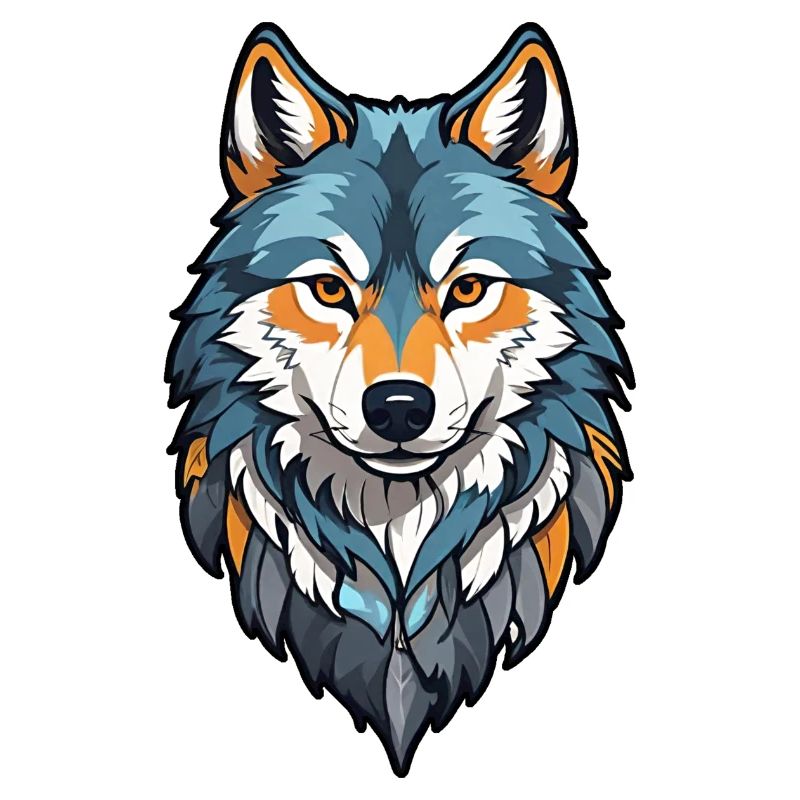 Stilisierter Wolf