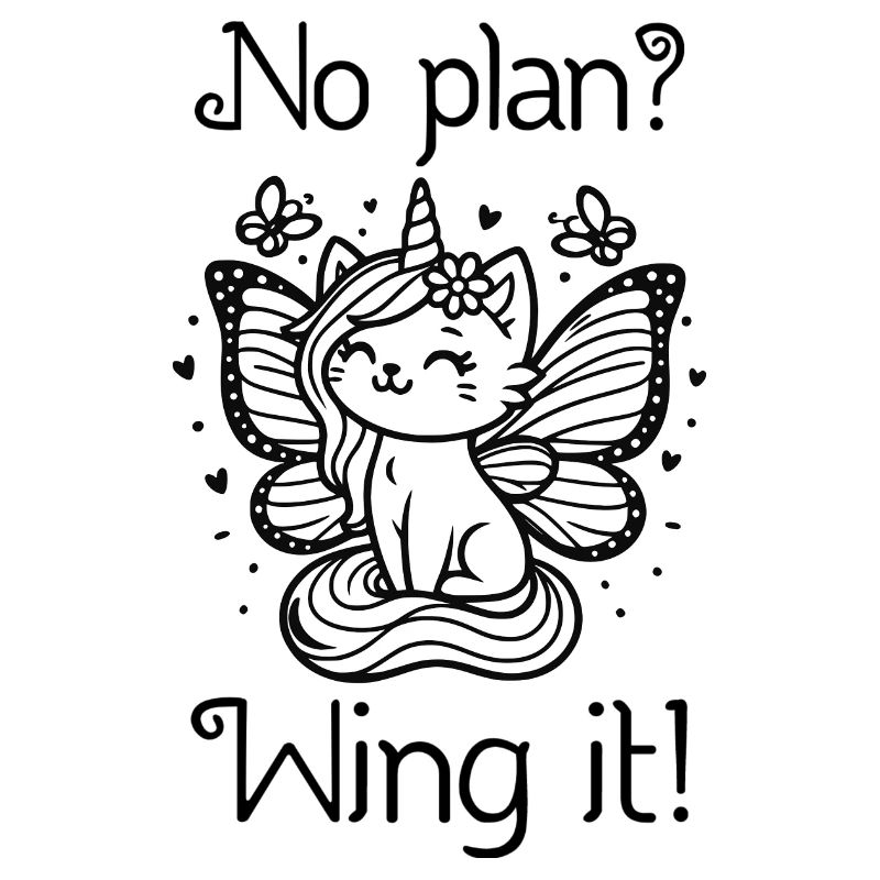 Pas de plan ? Ailez-le ! Chat licorne ailé