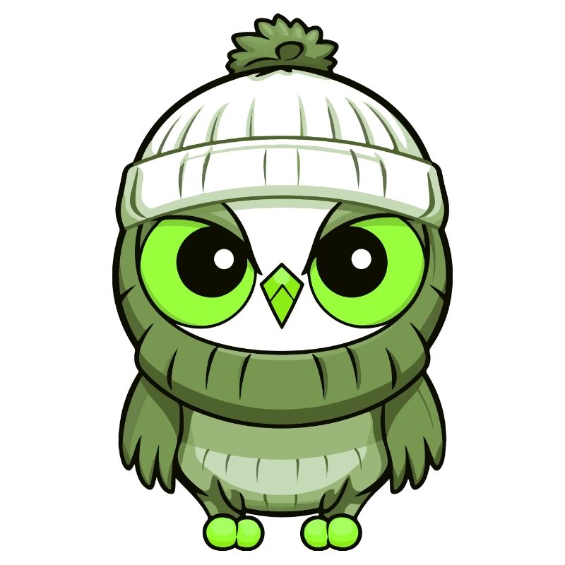Bande dessinée d’hiver hibou