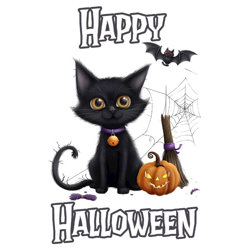 Halloween – Joyeux Halloween Chat Noir Mignon
