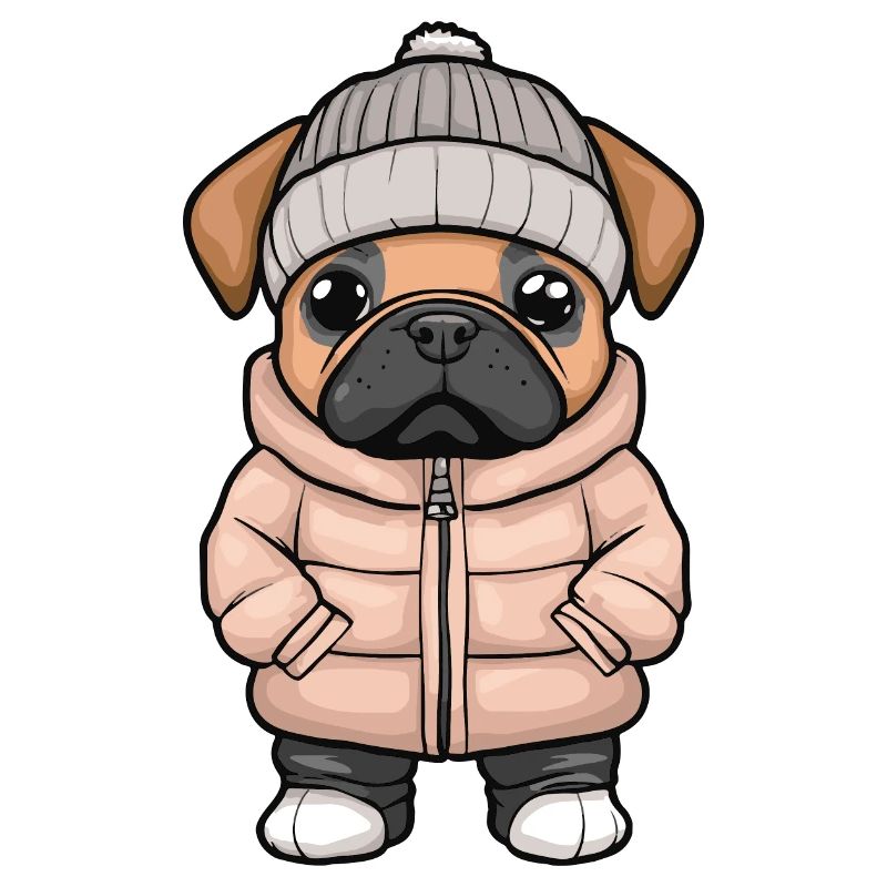 Boxer Hund Winter