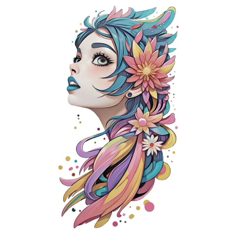fille en fleurs